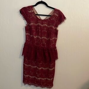Anthropologie Maeve peplum lace dress